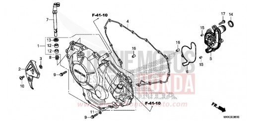 KURBELGEHAEUSEABDECKUNG (CRF1000A/A2/AL/AL2) CRF1000A2J de 2018